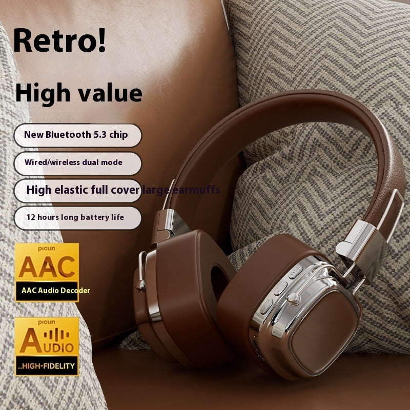 Retro Bluetooth 5.3 Head-mounted Bass Boost Headset