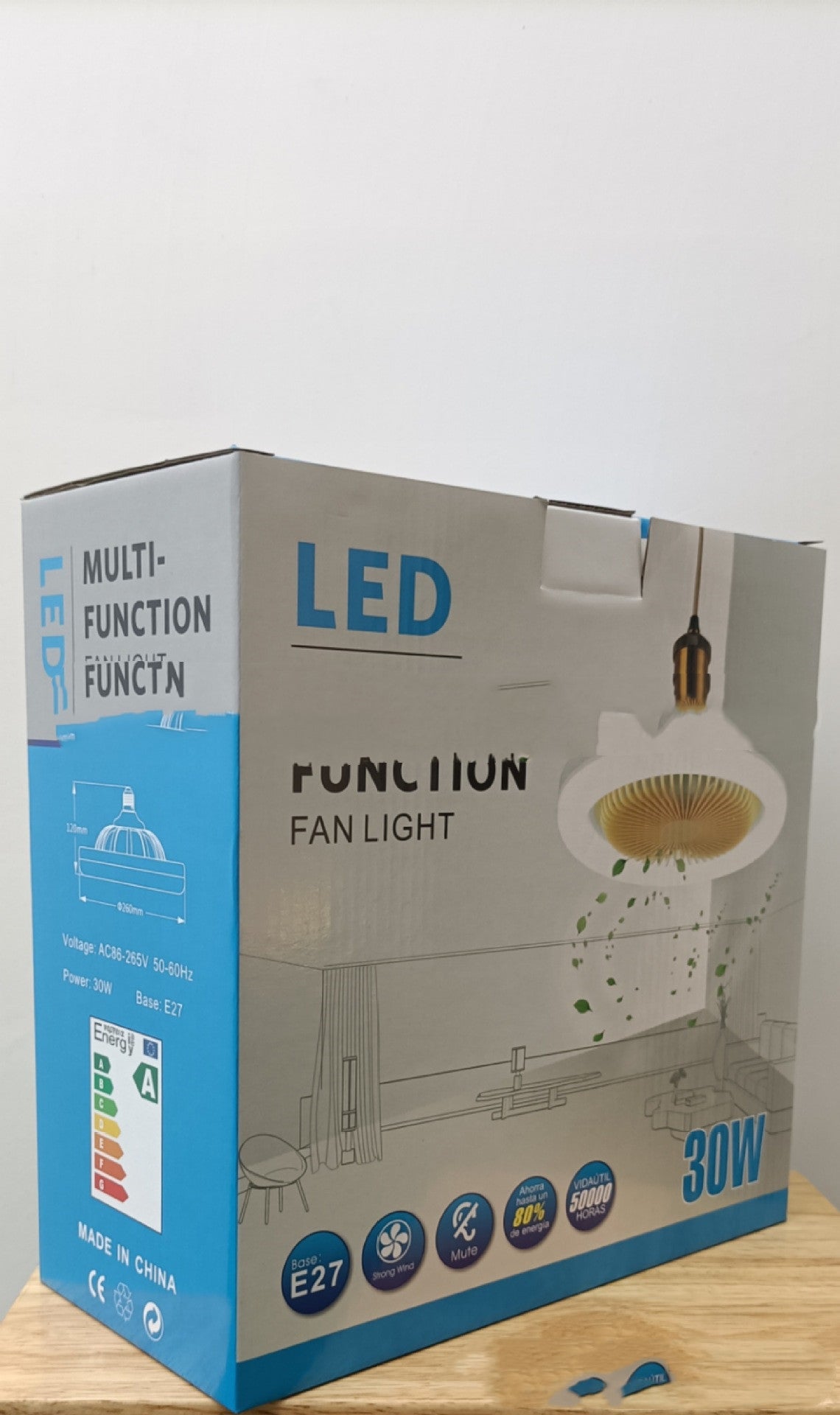26cm Remote Control Ceiling Fan with LED