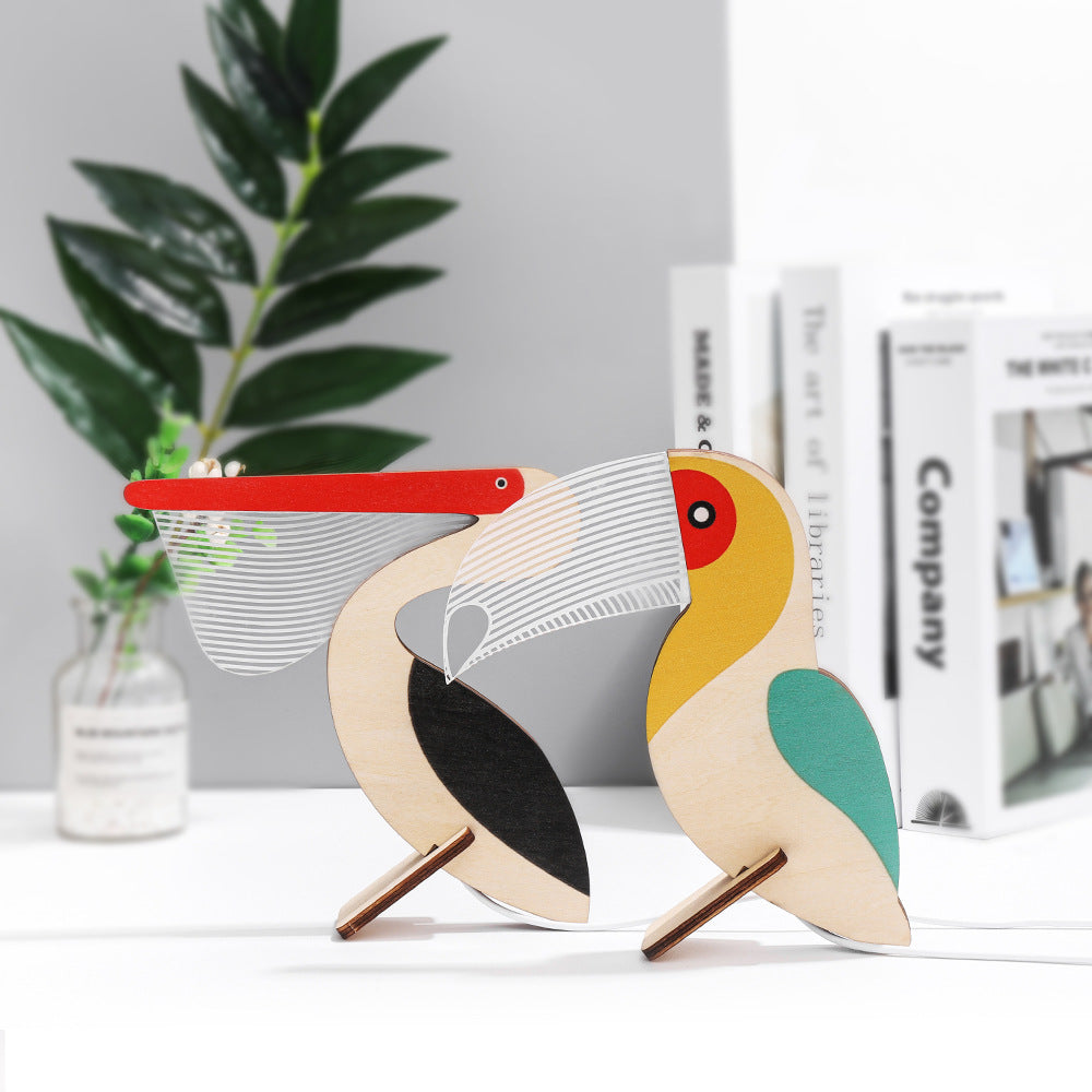 Animal Wooden Glowing Night Lights