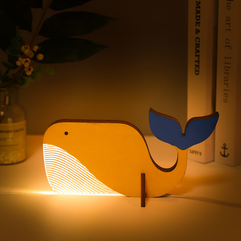 Animal Wooden Glowing Night Lights