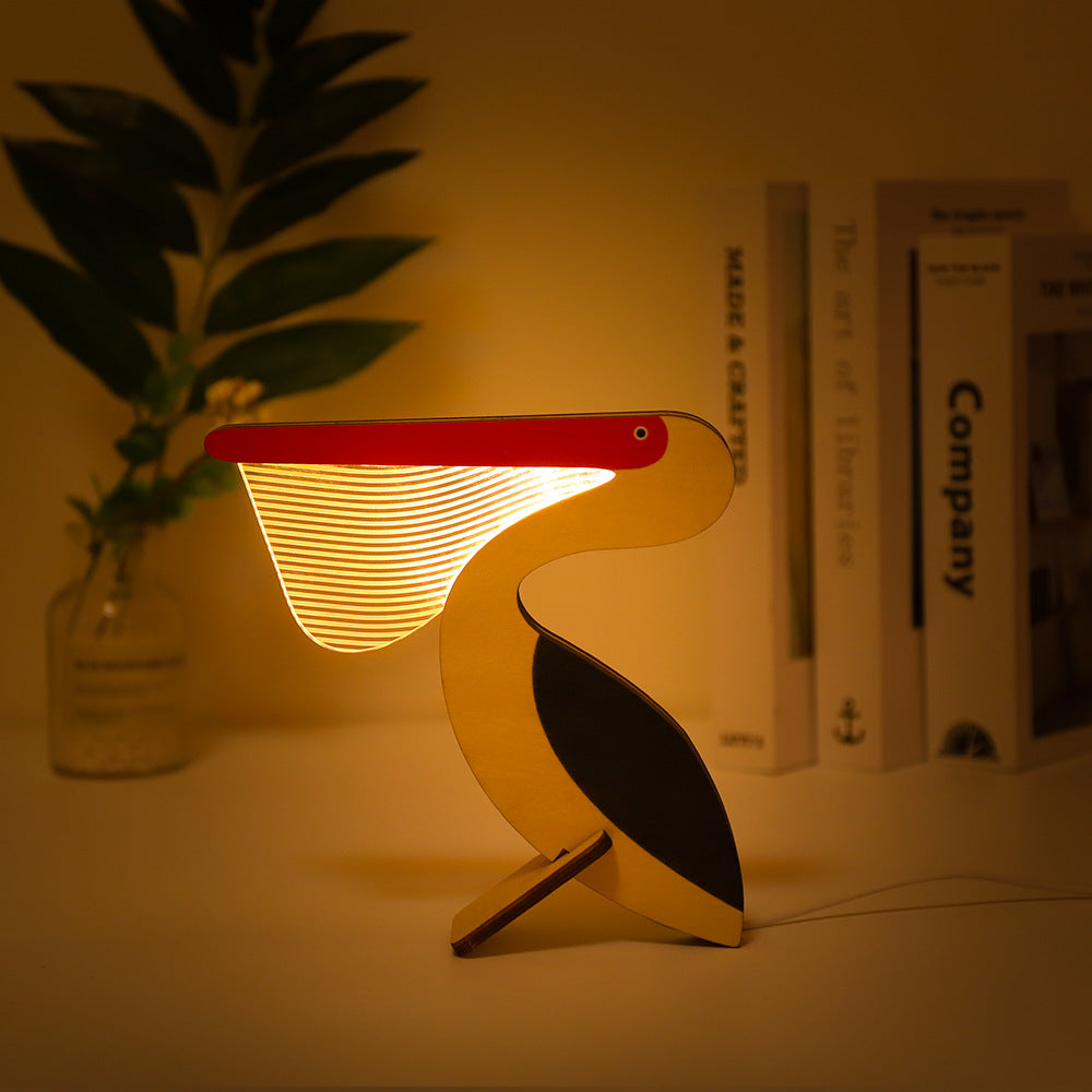 Animal Wooden Glowing Night Lights